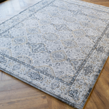 Larisa Charcoal Grey Tribal Transitional Rug