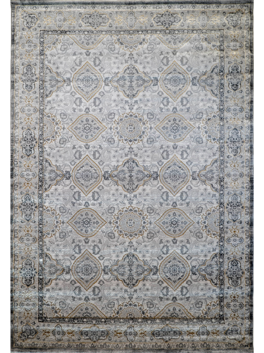 Larisa Charcoal Grey Tribal Transitional Rug