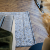 Larisa Grey Blue Tribal Transitional Rug
