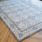 Larisa Grey Blue Tribal Transitional Rug