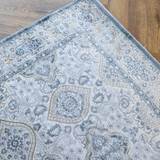 Larisa Grey Blue Tribal Transitional Rug