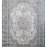 Larisa Grey Blue Medallion Border Rug