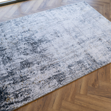 Larisa Charcoal Grey Washed Abstract Rug