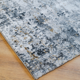 Larisa Charcoal Grey Washed Abstract Rug