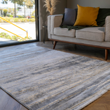 Larisa Cream Brown Modern Striped Texture Rug