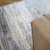 Larisa Cream Brown Modern Striped Texture Rug