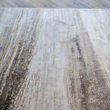 Larisa Cream Brown Modern Striped Texture Rug