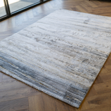 Larisa Cream Brown Modern Striped Texture Rug