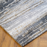 Larisa Cream Brown Modern Striped Texture Rug