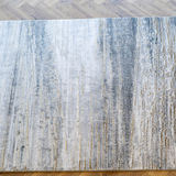 Larisa Grey Blue Modern Striped Texture Rug