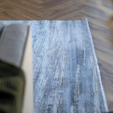 Larisa Grey Blue Modern Striped Texture Rug
