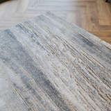 Larisa Grey Blue Modern Striped Texture Rug