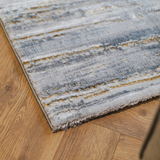 Larisa Grey Blue Modern Striped Texture Rug