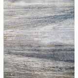 Larisa Grey Blue Modern Striped Texture Rug