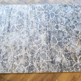 Larisa Grey Marble Quartz Crackle Rug