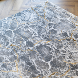 Larisa Grey Marble Quartz Crackle Rug