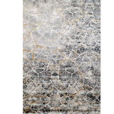 Larisa Charcoal Grey Marble Quartz Crackle Rug
