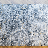 Larisa Charcoal Grey Marble Quartz Crackle Rug