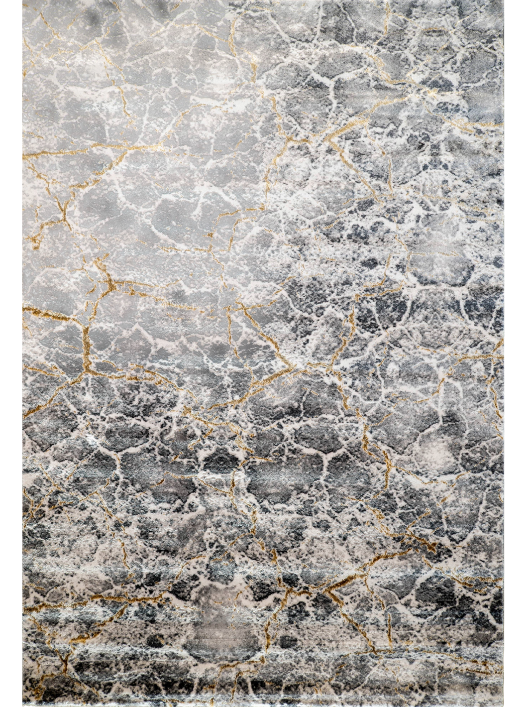 Larisa Charcoal Grey Marble Quartz Crackle Rug