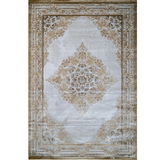 Larisa Cream Gold Traditional Medallion Rug