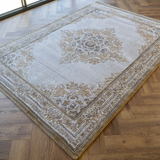 Larisa Cream Gold Traditional Medallion Rug