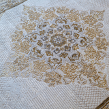 Larisa Cream Gold Traditional Medallion Rug