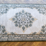Larisa Cream Green Traditional Medallion Rug