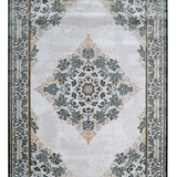 Larisa Cream Green Traditional Medallion Rug