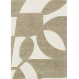 Isla Olive Green and Ivory Curve Pattern Wool Rug