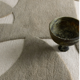 Isla Olive Green and Ivory Curve Pattern Wool Rug