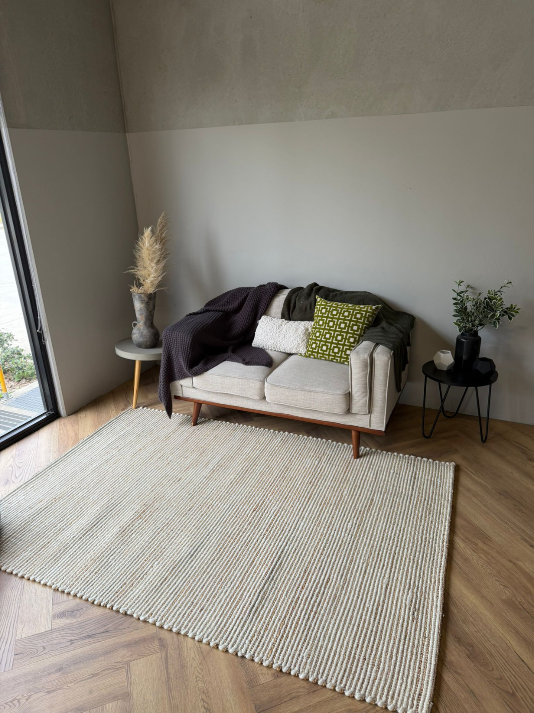 Marina Ivory Wool Jute Area Rug
