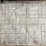 Medina Cream Gold Geometric Line Rug