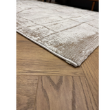 Medina Cream Gold Geometric Line Rug