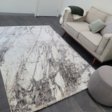 Medina Dark Vizon Gold Marble Wash Pattern Rug