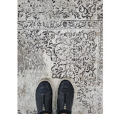 Medina Grey Gold Medallion Transitional Rug