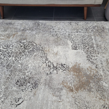 Medina Grey Gold Medallion Transitional Rug