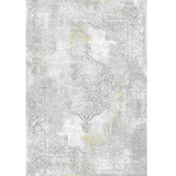 Medina Grey Gold Medallion Transitional Rug
