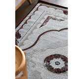 Medina Red Black Ornate Medallion Transitional Bordered Rug
