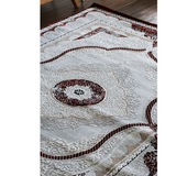 Medina Red Black Ornate Medallion Transitional Bordered Rug