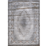 Medina Dark Beige Gold Medallion Transitional Bordered Rug