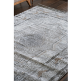 Medina Dark Beige Gold Medallion Transitional Bordered Rug