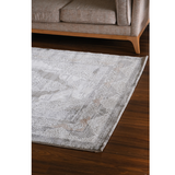 Medina Dark Beige Gold Medallion Transitional Bordered Rug