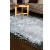 Medina Grey Black Geometric Diamond Lattice Rug