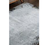 Medina Grey Black Geometric Diamond Lattice Rug