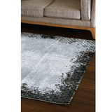 Medina Grey Black Geometric Diamond Lattice Rug