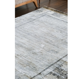 Medina Dark Beige Gold Modern Bordered Rug