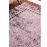 Medina Grey Black Modern Bordered Rug