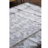 Medina Dark Beige Floral Transitional Bordered Rug