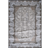 Medina Dark Beige Floral Transitional Bordered Rug