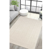 Moopy Cream Tiled Grid Rug